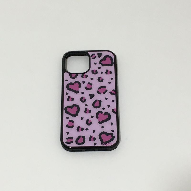 heart leopard (dark pink) case 