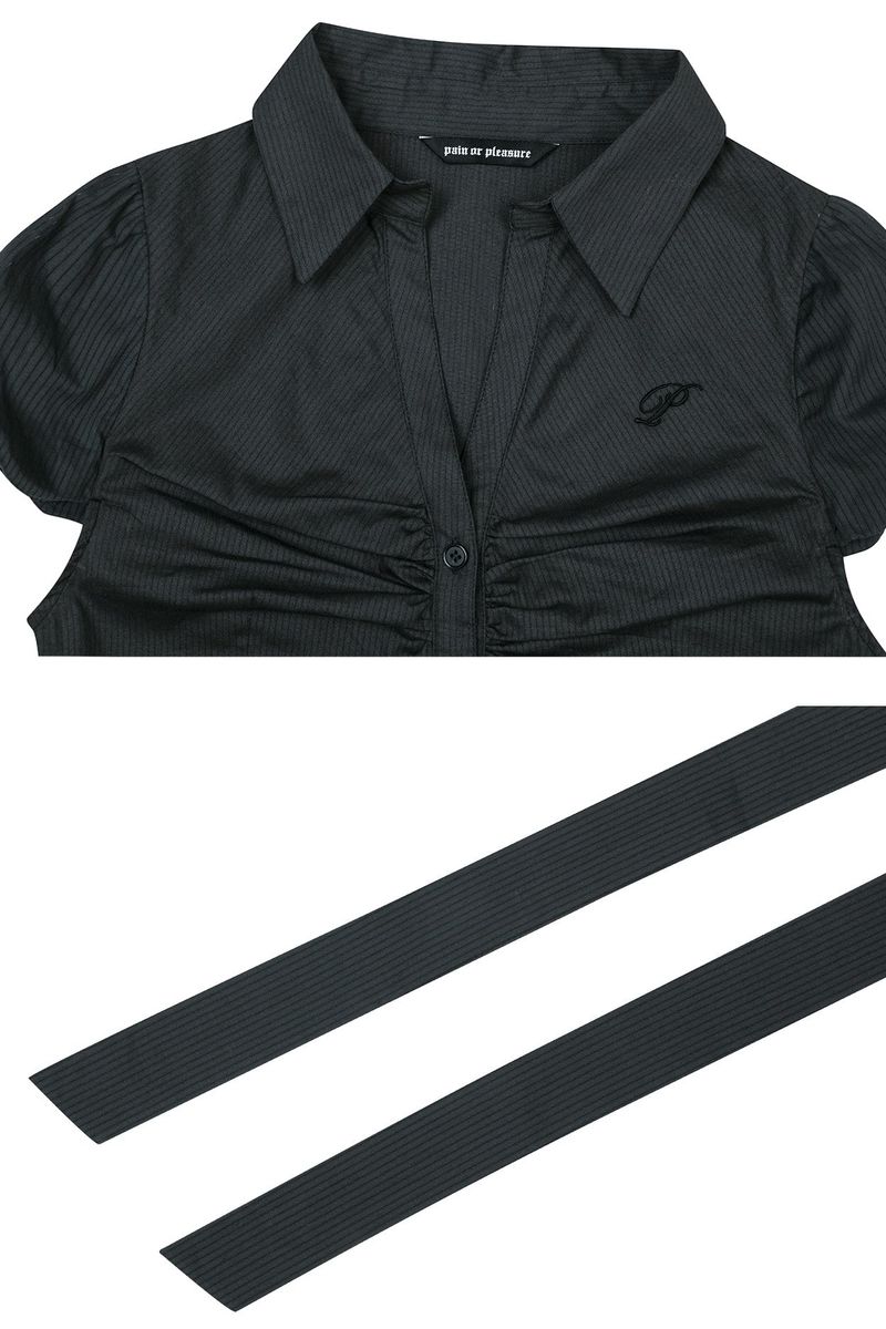 JADE SCARF SHIRT charcoal