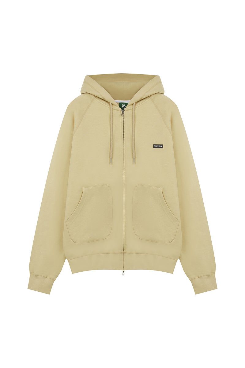 VENTIQUE Raglan hood zip-up 4color