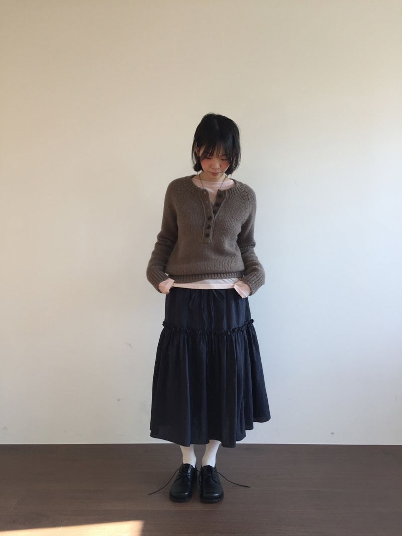 Romantic check frill skirt (2color)