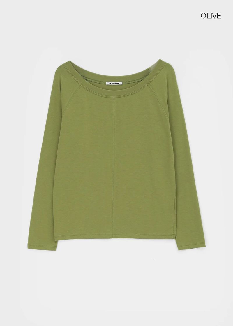 [MADE] HUR Off-shoulder Raglan Long Sleeve Tee