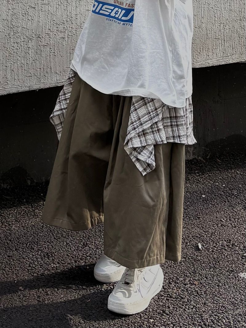 check layered cotton shorts