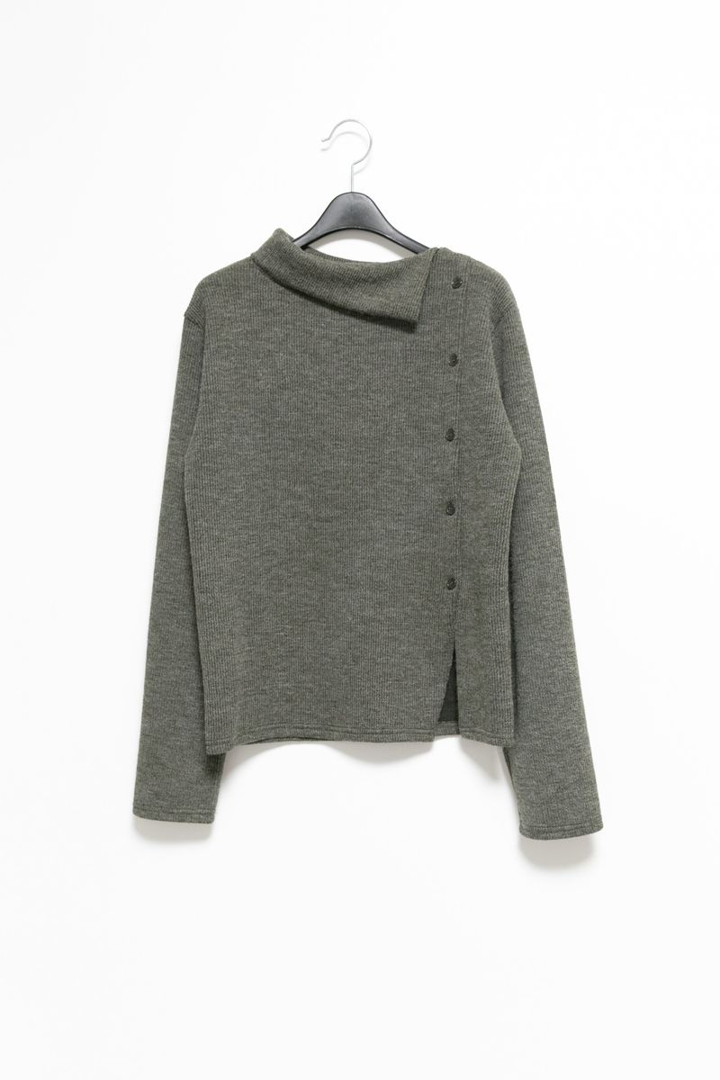 bokashi unbal collar knit top(4colors)