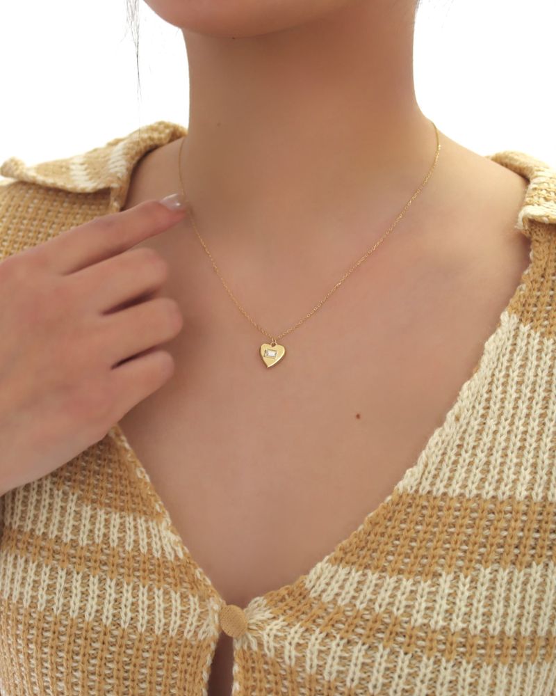 Love sqaure necklace_ basic ver
