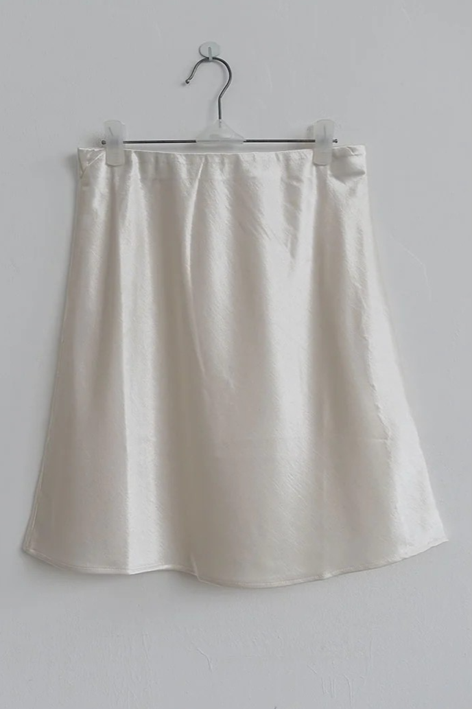 SATIN A-LINE MINI SKIRT (5COLORS!)