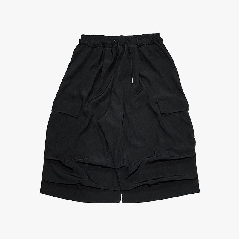 street shape capri shorts_black