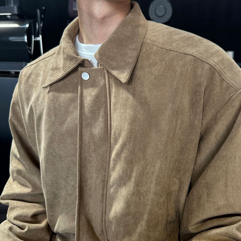 LMN Abe Minimal Hidden Suede Jacket (2 colors)