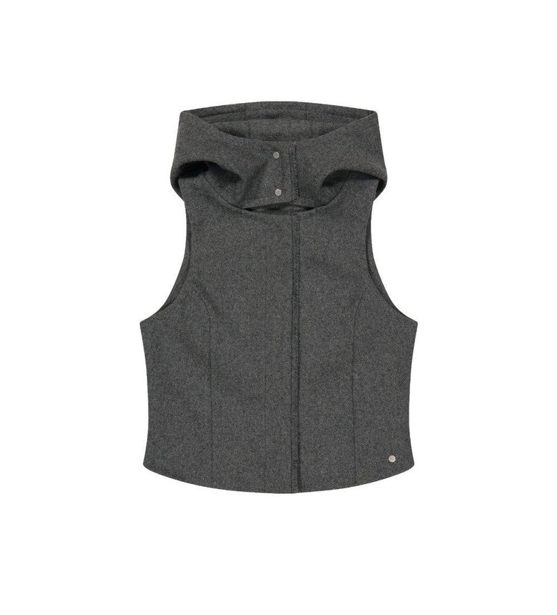 Layered Bolero Wool Jacket / Grey