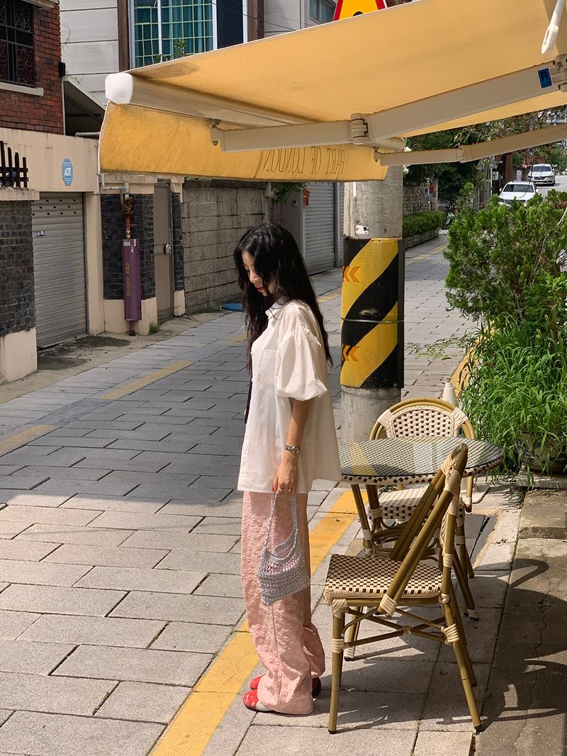 [MADE] PESTO FLOWER WIDE PANTS