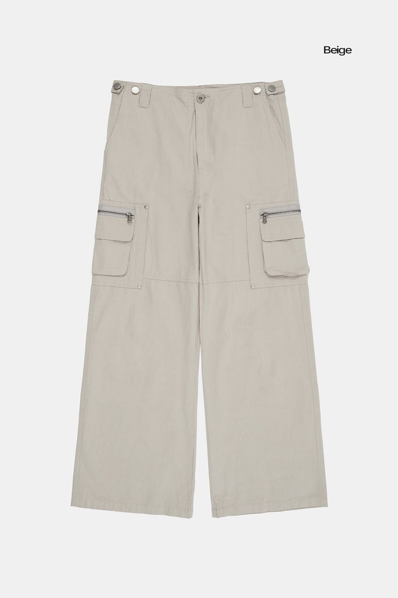Structured utility cargo cotton pants