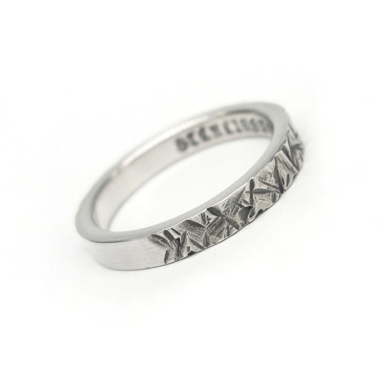 Rough3 silver ring