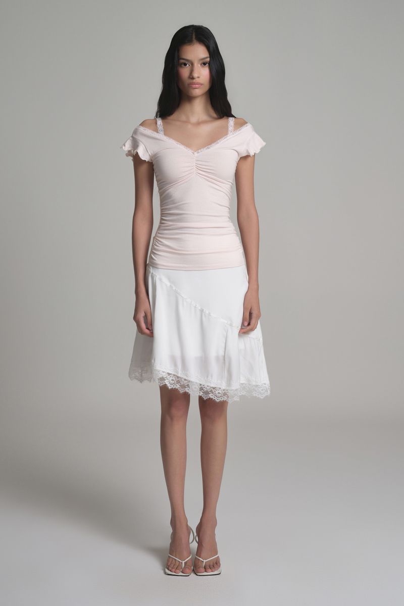 Ballerina Lace Layered Top, Pink