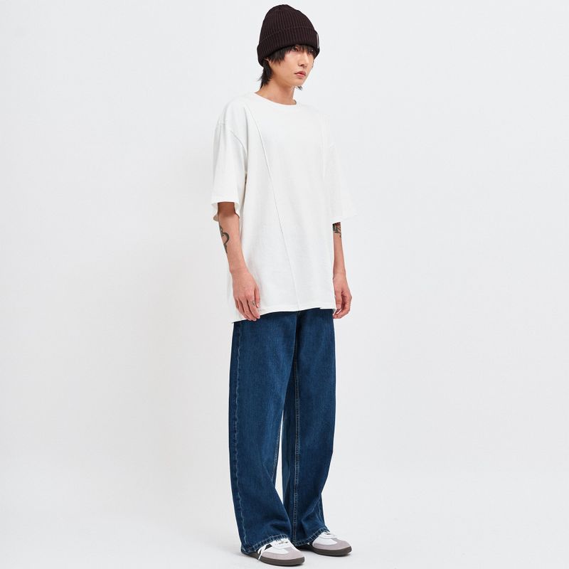 WIDE DENIM PANTS BLUE