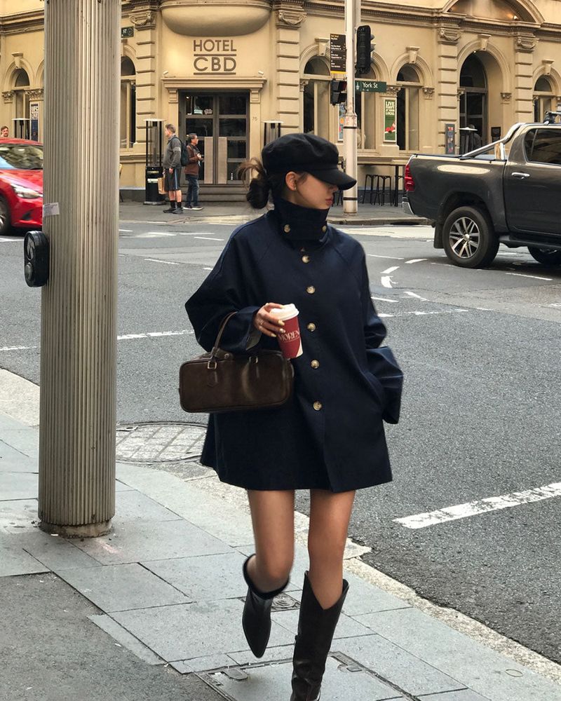 [BELLIDE MADE] single half trench coat