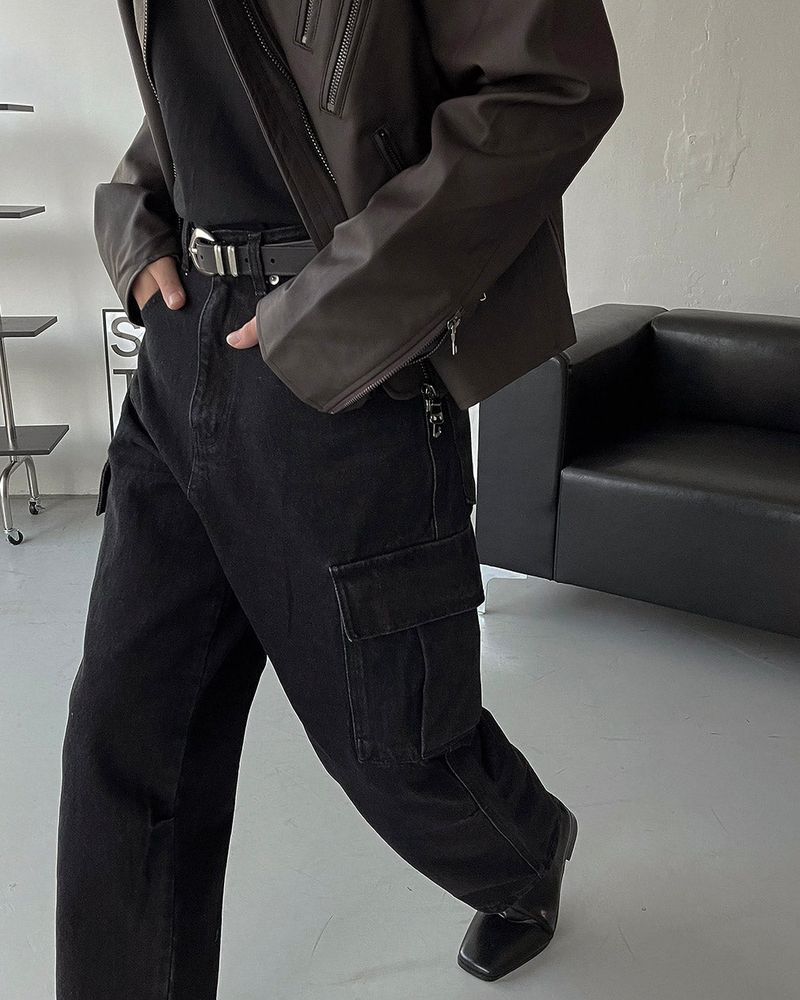 COZINESS（コジネス）の「EN Black Denim Cargo Pants (S ~ L)（Pants）」