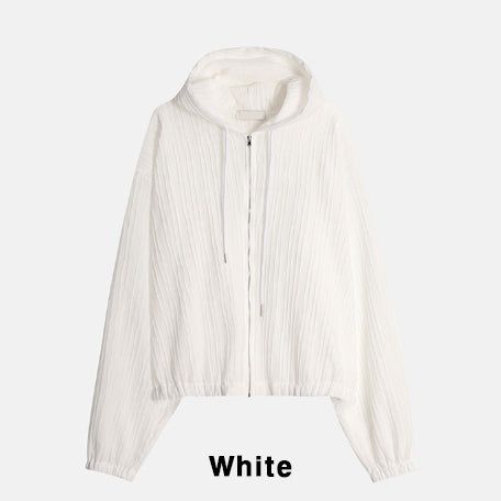 Uni Summer Light Crop Hooded Zip-Up
