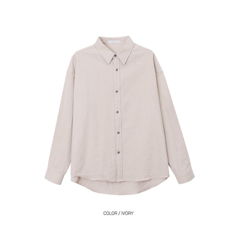 LMN マーエッセンシャルリネンセミオーバーシャツ (12 colors)