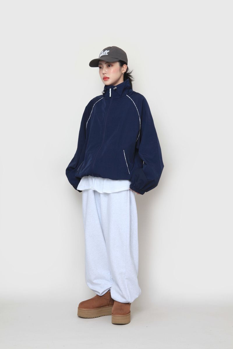 Paisley Piping Zip-Up