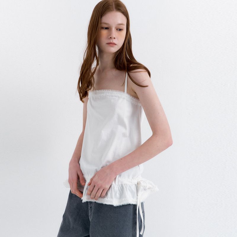 Frill Layered Sleeveless Ivory