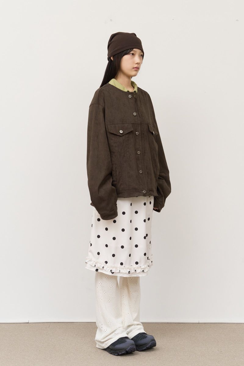 Node Collar Suede Jacket