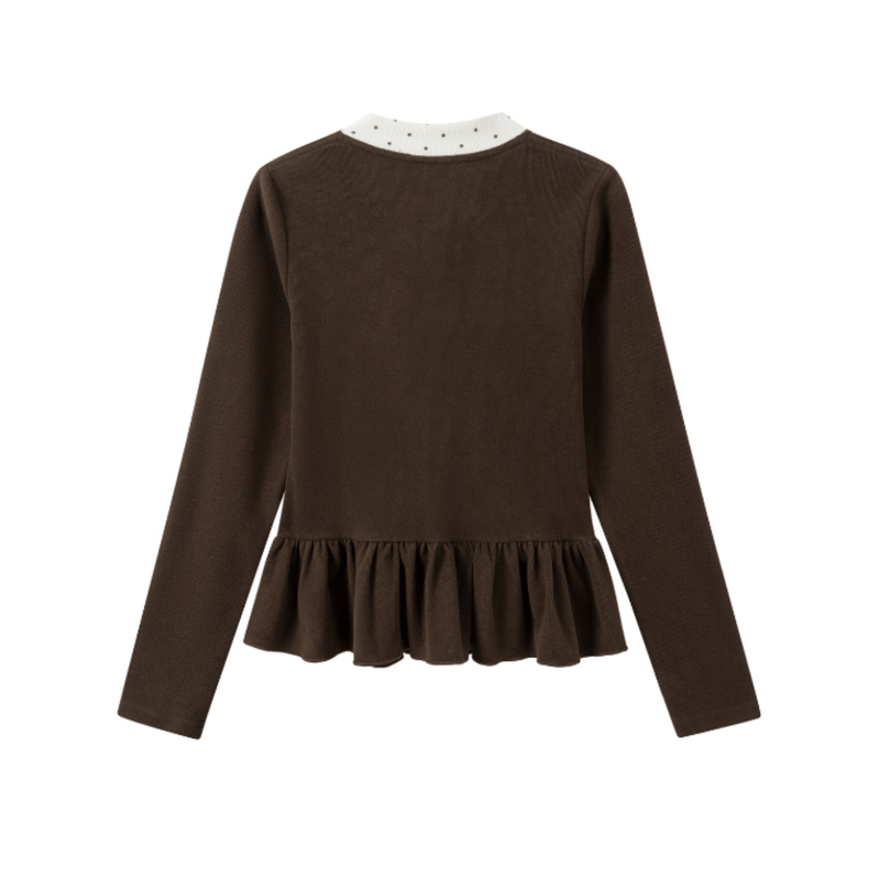 Avery Ribbon Peplum Cardigan