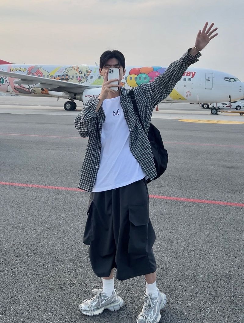Russ check linen shirts