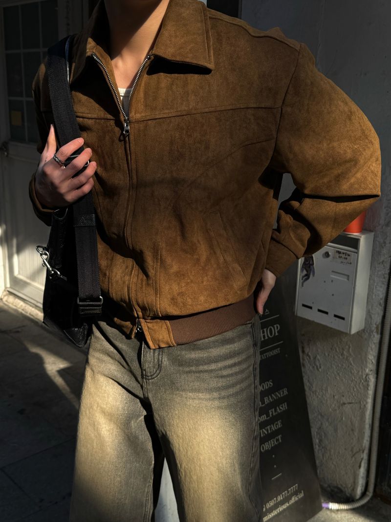 Sage suede jacket