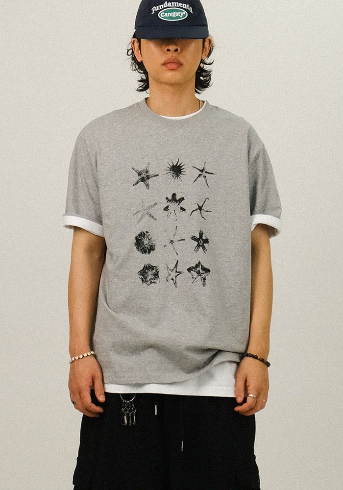 SEMIKAJI(セミカジ)の「AN Ocean Printing 1/2 T(Tops)」