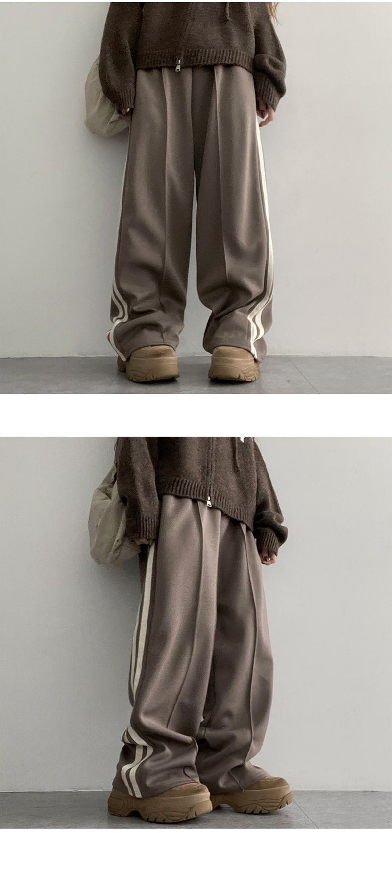 Hachu Dottoms Track Wide Banded Pants