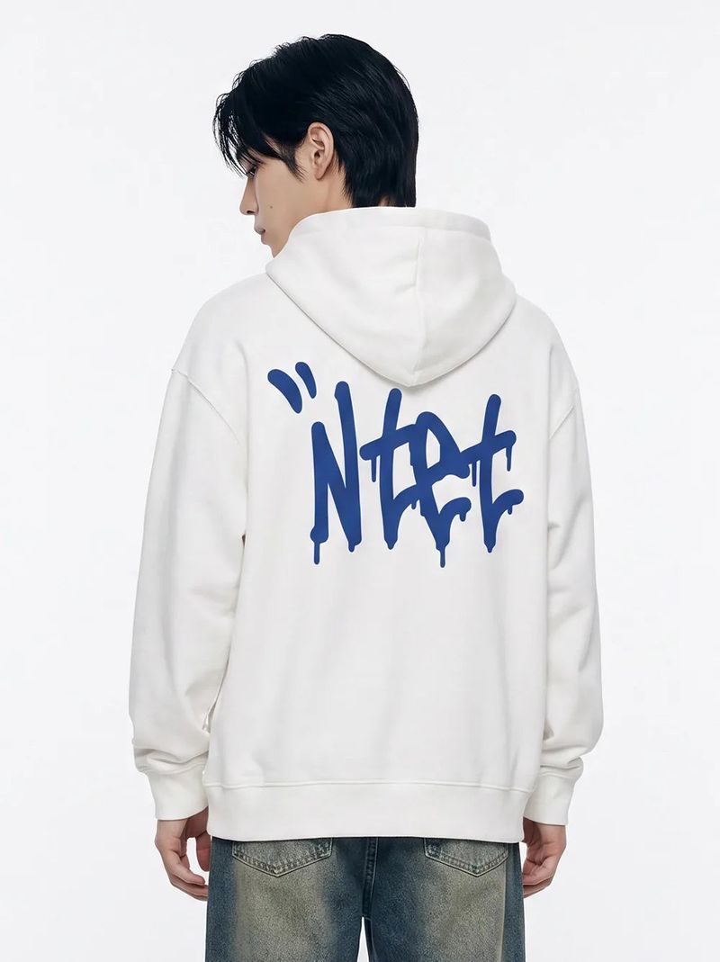 graffiti font logo 2-way zip-up (4color)