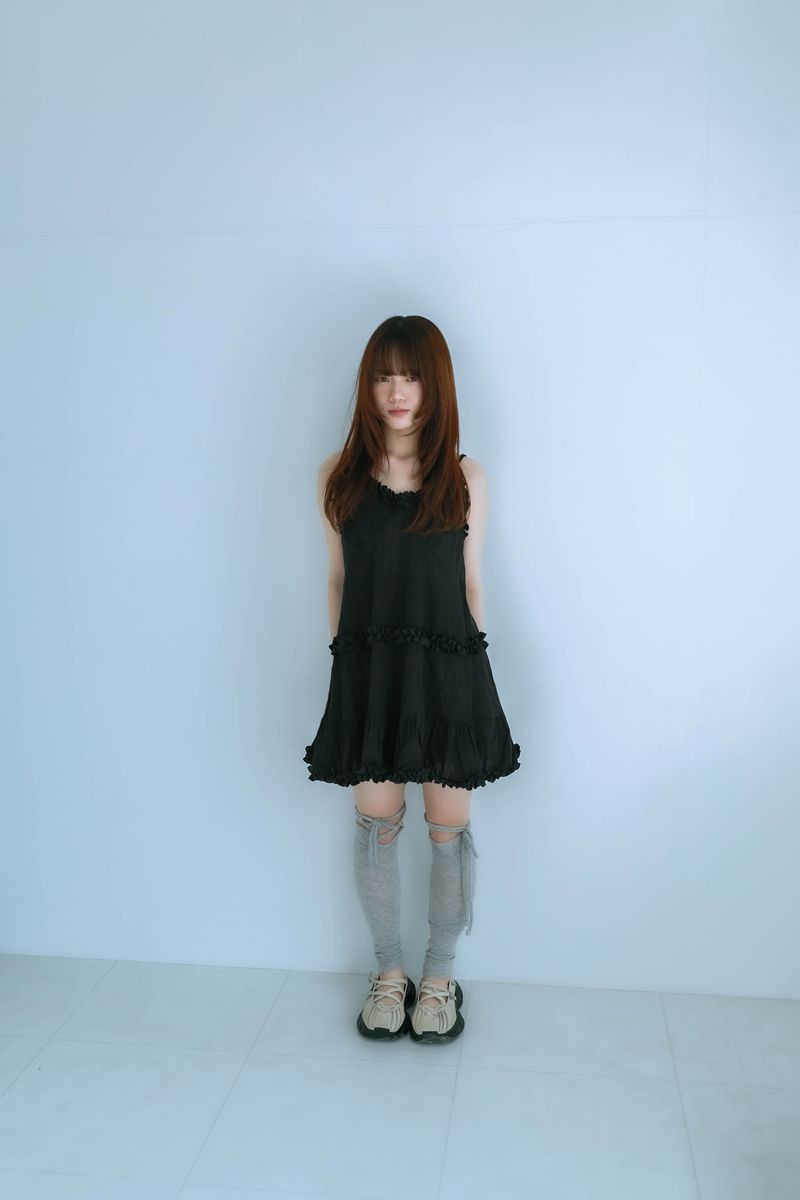 frill cami onepiece(black)