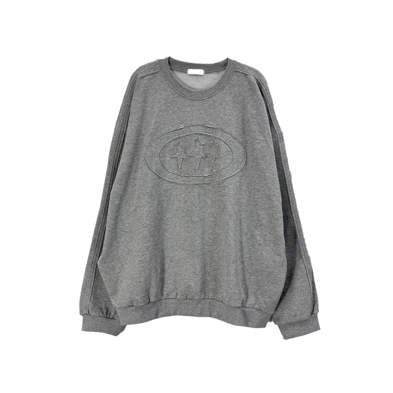triple appliqué sweatshirt