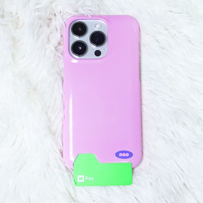 【MADE】Card Pocket glossy hard Phone case(2 colors)