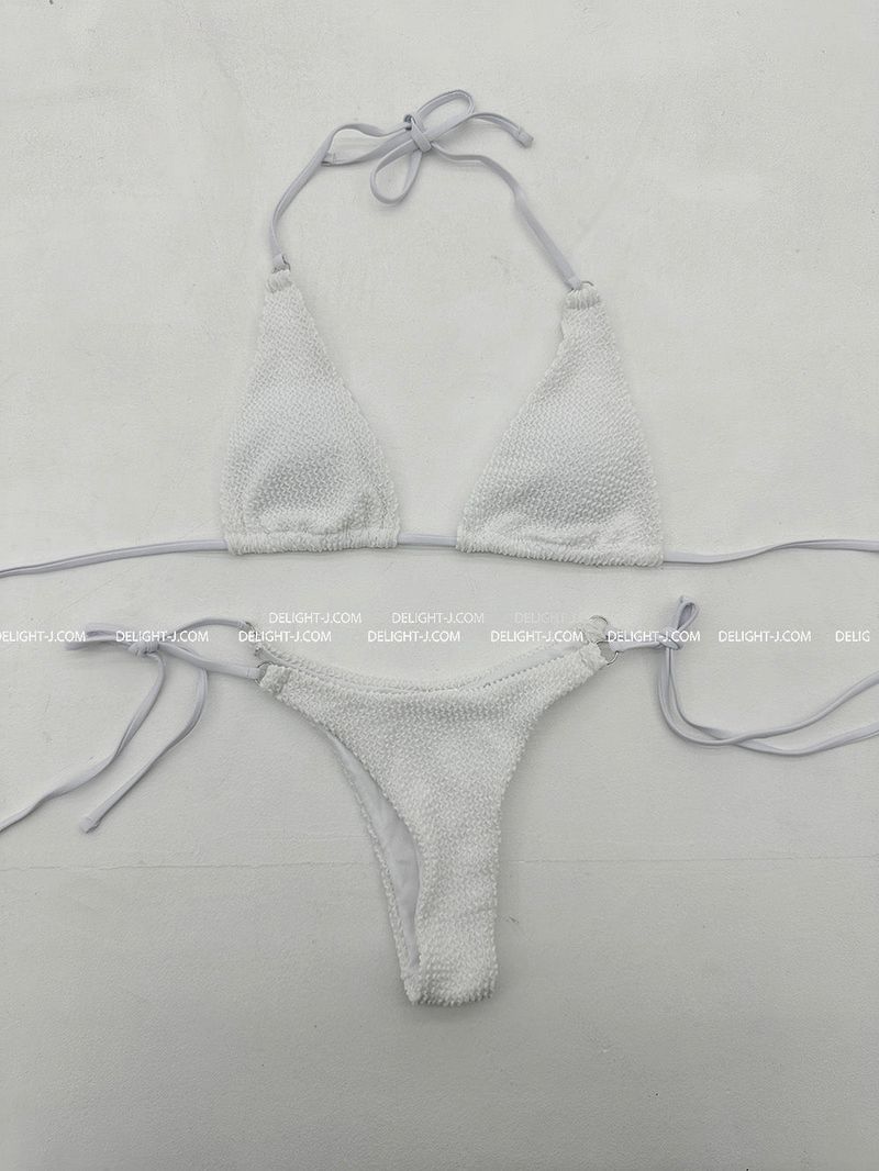 Ring point ribbed bikini