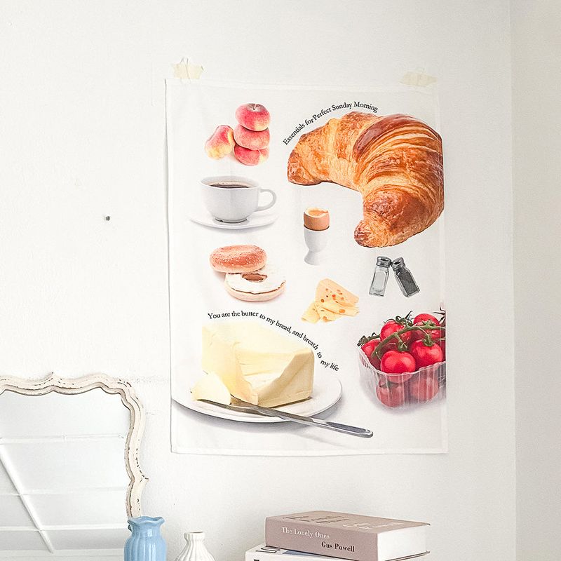 Dear Loft(ディアーロフト)の「サンデーモーニング - カレッジファブリックポスター(ハンドメイド)(ファッション小物)」