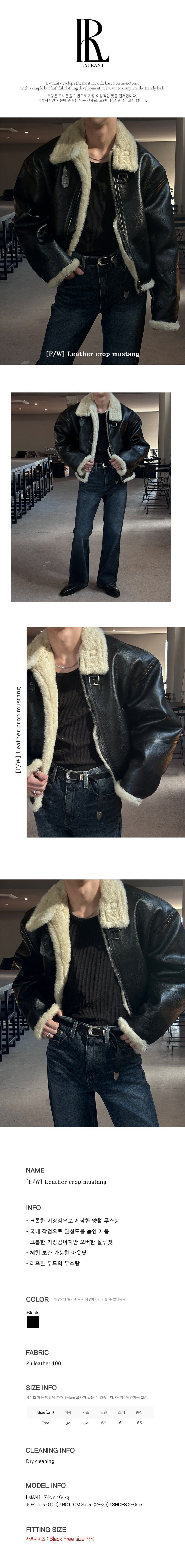 [F/W] Leather crop mustang