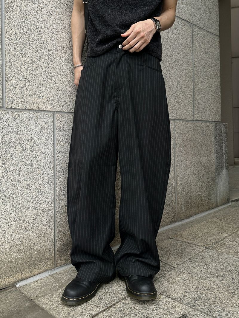 Abel Tencel Stripe Wide Slacks