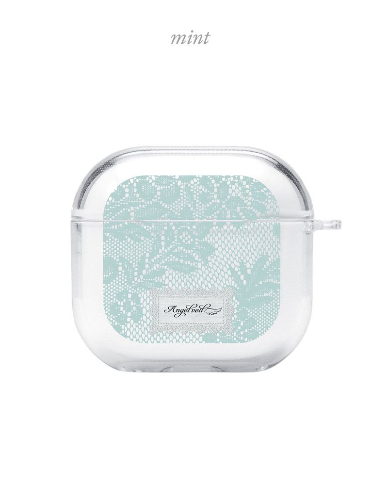 Angel Veil Lace AirPods Case rainbow