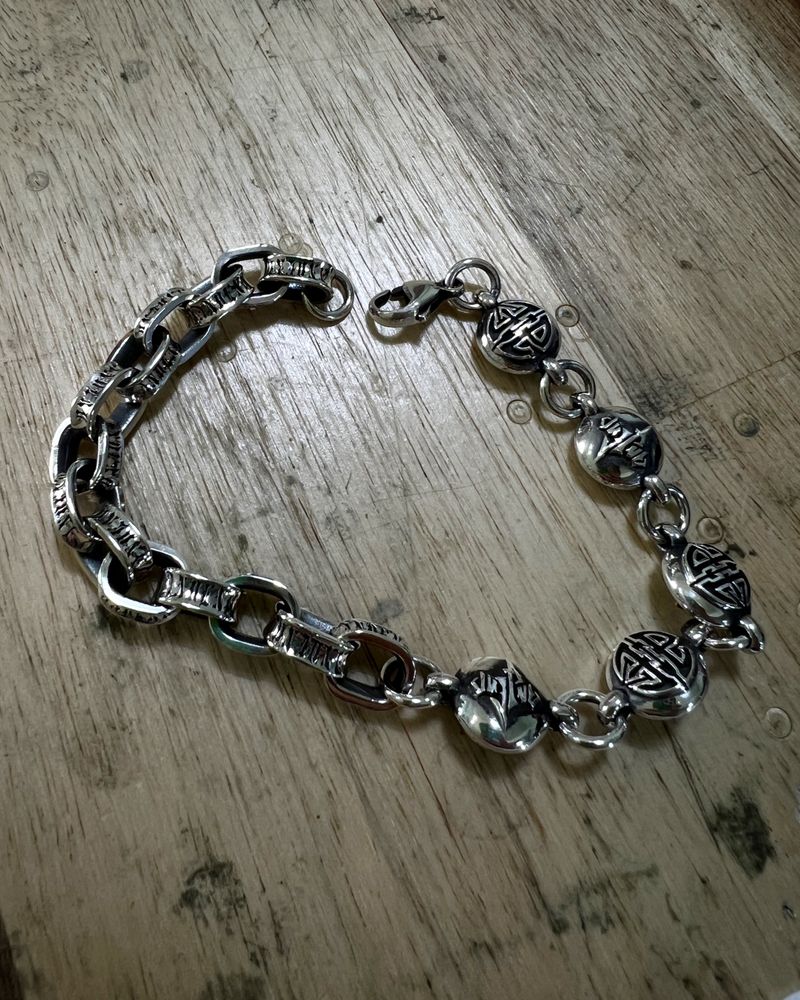 AE LOGO BALL CHAIN BRACELET(19CM)