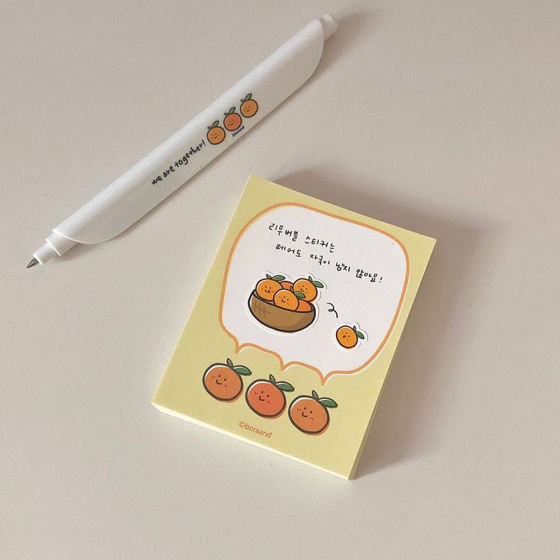 Tangerine memo pad (3type)