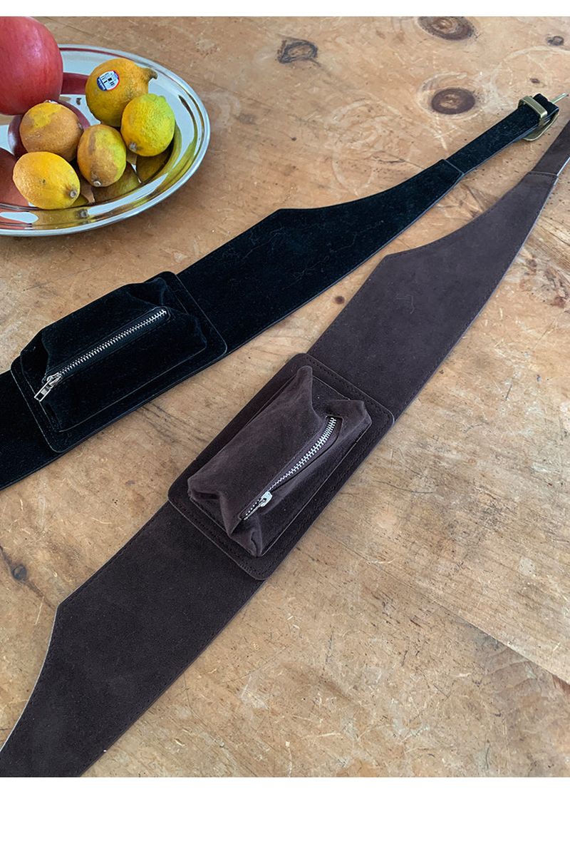 SUEDE POCKET BELT BAG (2C)
