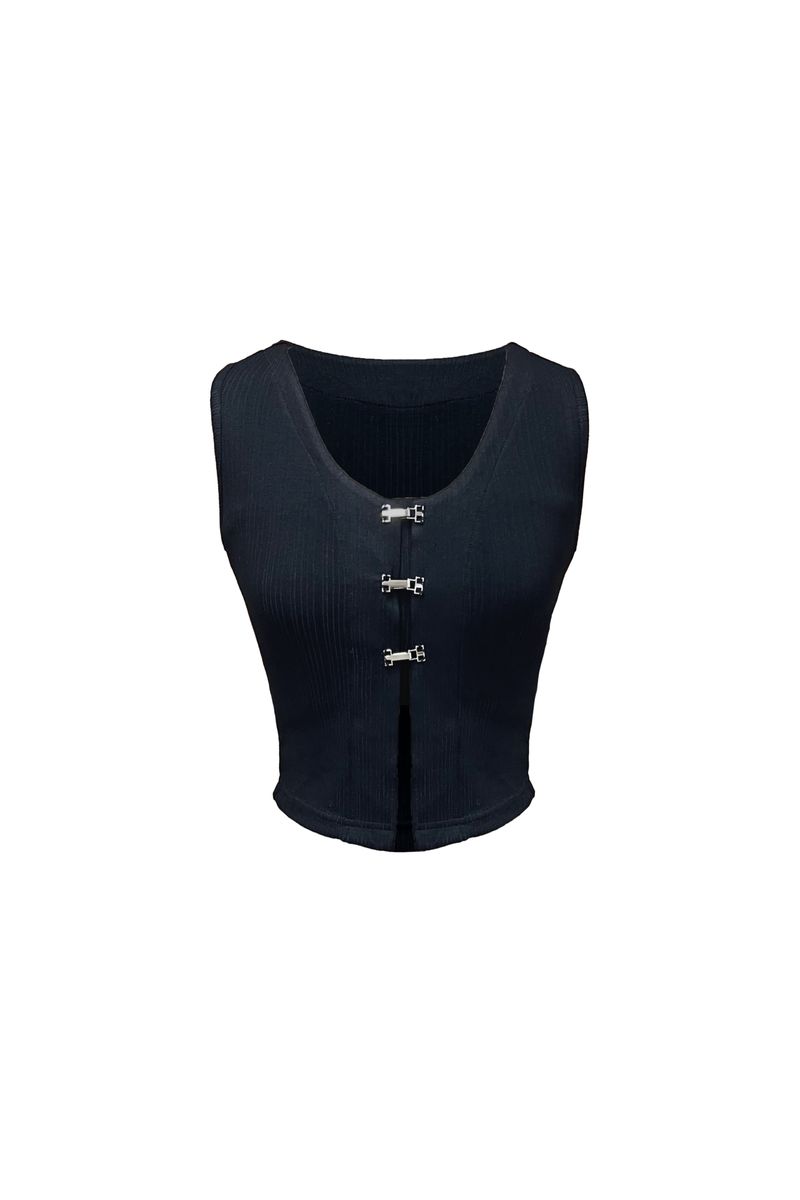CINDY SLEEVELESS TOP SET / BLACK