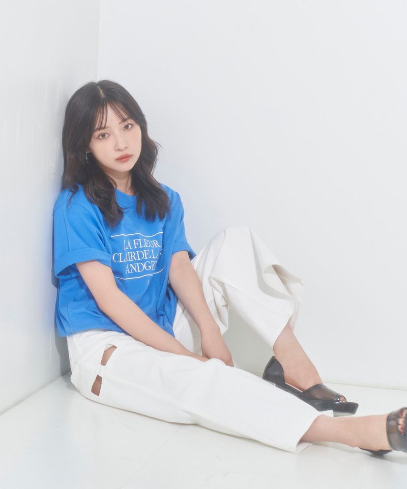 UNISEX メッセージエンブロイダリーT