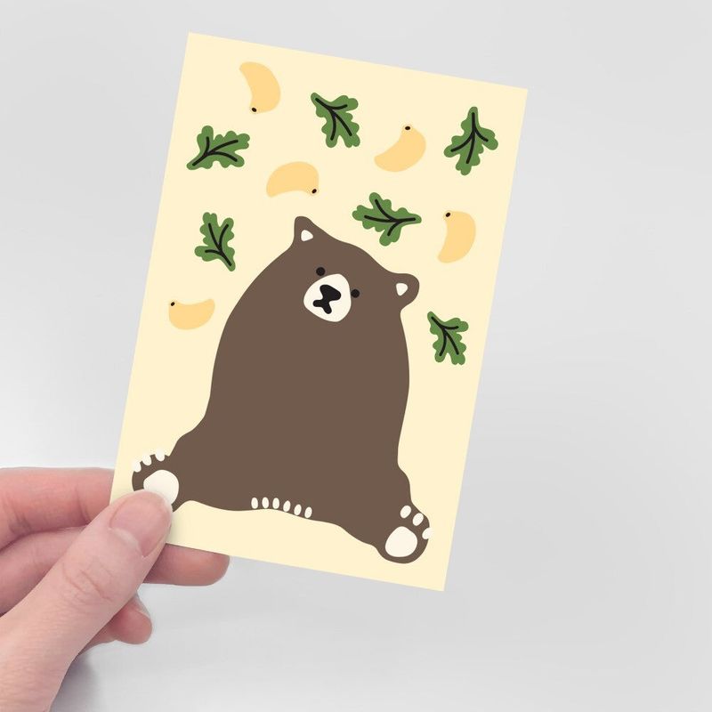 LONG LONG AGO BEAR POST CARD