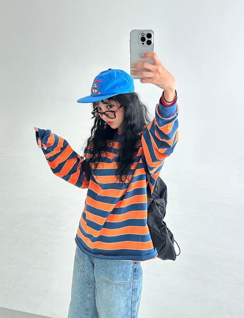 Stripe Dangara. Boxy sweatshirt