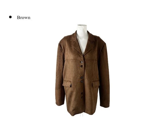 [MADE] Molded Suede Button Jacket