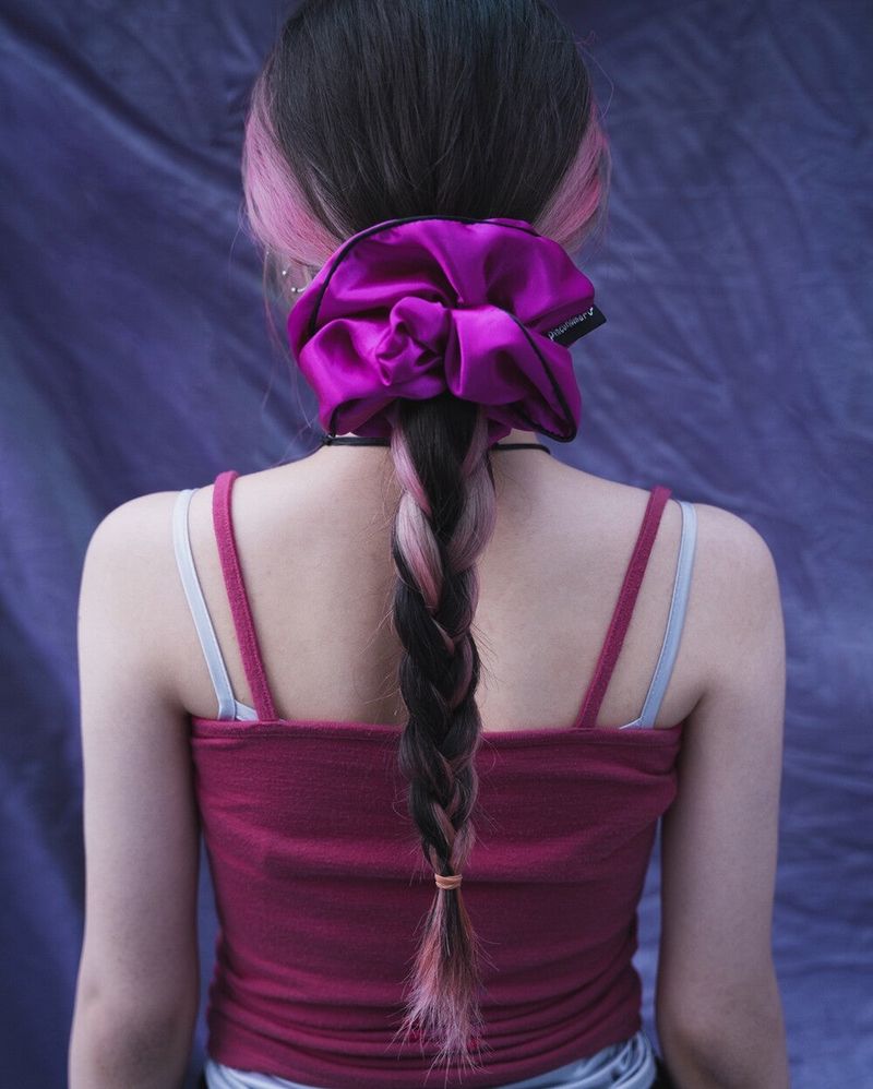 Piping Scrunchie - pink
