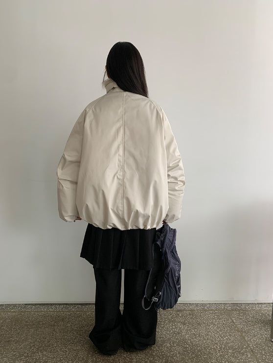 Viewpass High Neck Fur Bomber Jacket