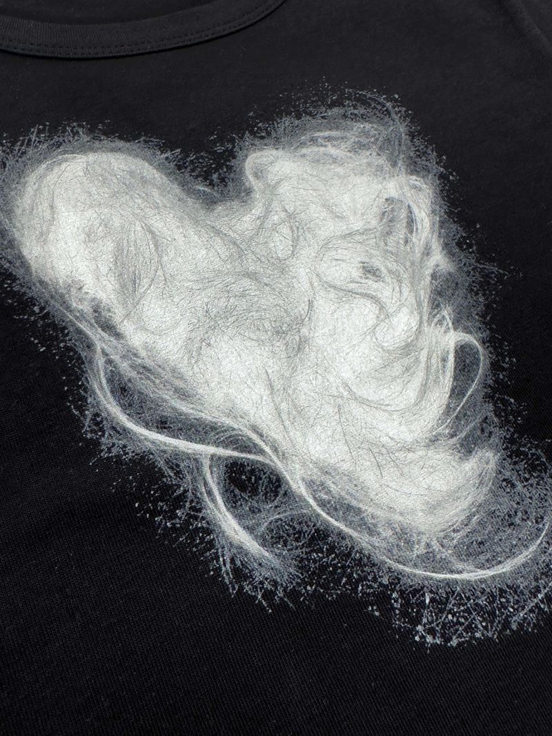Heart Hair Tee BLACK