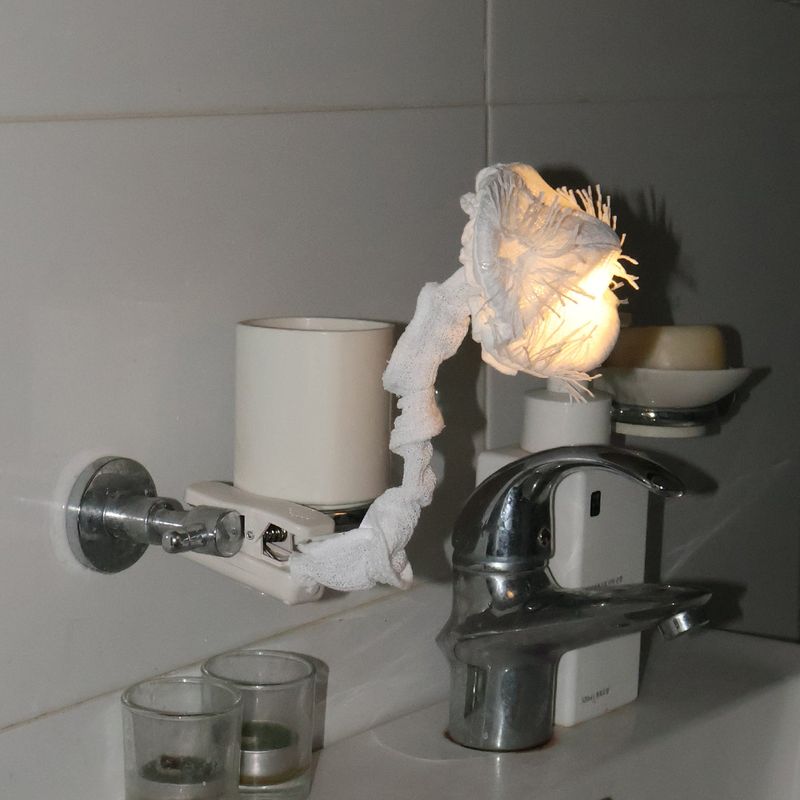 mushroom clamp lamp(white)